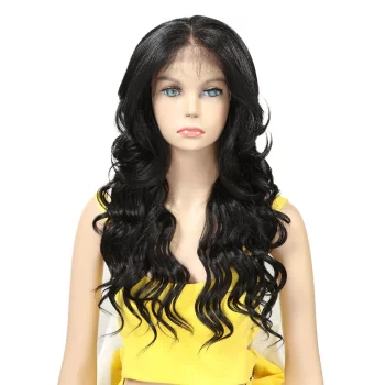 Noble Gold Synthetic Hair Wigs Loose Wave Lace Front Wigs 24 Inch Heat Resistant Lace Frontal Wig