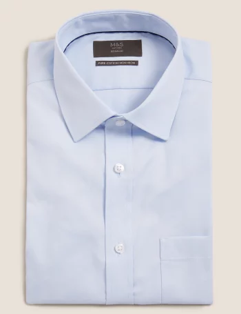 Классическая хлопковая рубашка с отделкой Non-Iron(Классическая хлопковая рубашка с отделкой Non-Iron)